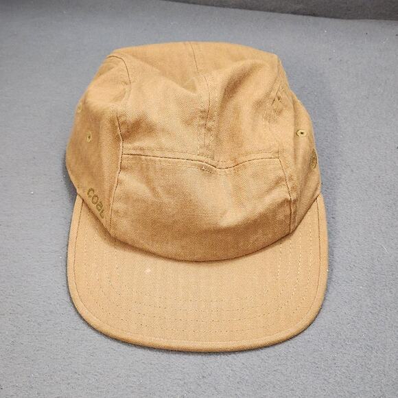 Coal Hat Cap Strap Back Mens One Size Brown 5 Panel Camp Herringbone Edison - Picture 7 of 11